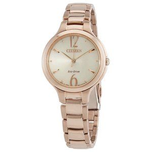 Citizen Beige Ladies Eco Drive Watch! w/ box